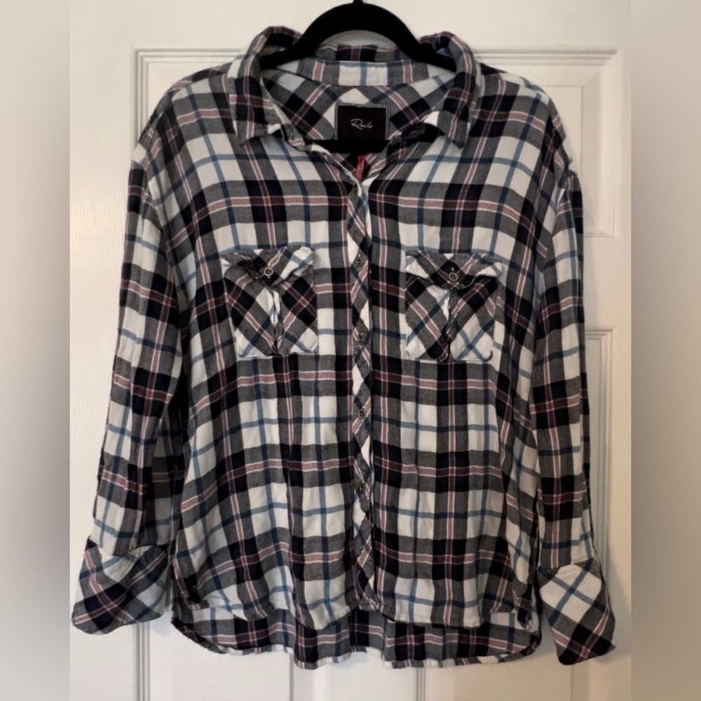 Rails Women's Plaid Button flannel Down size medium